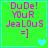 Green background with pink text reading "DuDe! YOuR JealOUS =]" and cyan border, featuring animated heart symbols.