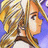 Pixelated anime-style character profile with blonde hair and blue background on left, black background with white text "Anime IM" and stylized signature on right.