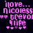 Pixelated pink text and symbols on black background with animated heart variations.