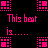 A static contact sheet of 12 frames from an animated icon featuring pink pixelated text and grid patterns on a black background, with visible text including "This beat is....", "AUTOMATIC SUPERSONIC HYPNOTIC", "FUNKY FRESH", and multiple instances of "12 STEP".