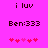 Pixelated text and heart symbols on a bright pink background with two distinct animation states.