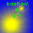 Green text 'bashaw' above a green hashtag symbol and the number 617, all set against a blue background with four yellow circular light effects in different positions.