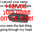Animated sequence showing red text over a blurred dark shape with repeated gray background text, transitioning between different red text phrases.