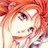 A 48x48 pixel buddy icon split into two sections: a left-side anime-style character portrait with orange hair and white highlights, and a right-side black background with white text reading "Anime IM" above smaller stylized text "cOm".