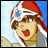 Pixelated anime-style character with red-and-white headgear and open mouth on left, next to black background with 'Anime IM' text above 'COM' logo on right.