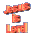 Pixelated red text 'Jesus is Lord' in various distorted and fragmented arrangements across a gray background.