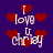 Pixelated text 'I love u chris' on purple background with red hearts, animated heart shapes shift position across frames.