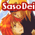 Pixelated anime-style character images with overlaid text in red and white, arranged in a with visible pixelation and color banding