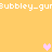 Yellow background with repeated white text and three pink pixelated hearts in different positions.