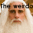 A four- shows a man with long white hair and beard, each displaying different text overlays