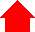 Three red arrow-shaped icons on a gray background, varying in shade from bright red to dark red.