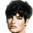Pixelated static image of a person's head with dark hair and light skin tone, cropped to show only the upper face against white background.