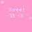 Pink background with repeated 'Sweet 13 <3' text and star symbols in various positions across the frame.