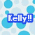 Pixelated blue and white bubble background with text overlays reading 'Kelly!!', 'Jess!!', 'BFFLS 4 Life!!' in blue-outlined white letters.
