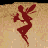 Animated sequence showing a red silhouette figure on parchment-like background transitioning to a dark scene with a glowing object and text.