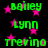 Green text names Bailey, Lynn, Trevino repeated over pink stars on black background with no visible motion.