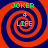 Four identical spiral patterns with orange and dark blue rings, each containing green text reading "JOKER," "4," and "LIFE."