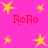 Pink background with yellow stars and red 'RoRo' text repeated four times.