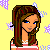 Pixel art image with yellow background and purple floral pattern, featuring a female character in striped top and jeans, text reading "do i look like a... grocery store to you?" and "checkin me out!" repeated four times.