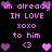 Pixelated text and heart symbols in pink and purple on black background, with animated color shifts between frames.