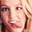 Animated sequence of a person with blonde hair showing facial expressions and text repetition in black pixelated font.