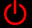 Red and gray power symbol icons animate in a , cycling through partial arcs and full circles against black backgrounds