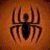 A pixelated spider icon with brown and black coloring on an orange background, alongside green text reading 'Original Icons .com' on a dark green backdrop.