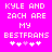 Pixelated text on bright pink background with two of white and pink hearts below