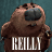 Animated sequence showing a brown bear character with 'REILLY' text over it, transitioning to an 'OPEN SEASON' sign on wood.