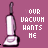identical vacuum cleaner icons with text 'YOUR VACUUM HANTS ME' on a purple background, each icon showing slight variations in pixelation and color saturation