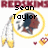Pixelated image of a Native American profile in a yellow circle with feathers, surrounded by hearts and 'REDSKINS' text, with changing text overlays.