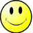 Two yellow smiley face icons side-by-side with black outlines, one with a standard smile and the other sticking out a pink tongue.