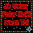 A 48x48 pixel animated contact sheet showing two frames of a French Christmas-themed buddy icon with red and green text on black background, bordered by alternating red-green squares.