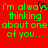 Red background with green pixelated text reading 'I'm always thinking about one of you...' and a black pixelated heart symbol.
