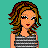 Pixel art contact sheet showing a female character's head, torso, and legs with repeated "weird" text across multiple frames.