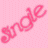 Pixelated pink text on a light pink background with subtle dot pattern, appearing as stylized lowercase letters in a cursive or flowing script style.