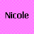 A split-screen icon with four names displayed in pixelated text, two on pink background and two on black.