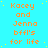 A static digital image displays repeated text on a bright cyan background with scattered yellow dots.