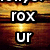 Pixelated text 'ROX' above 'UR' on a gradient background with horizontal bands of brown, orange, and yellow.
