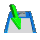 Animated sequence of a blue and white document icon with green downward arrow, rotating through multiple angles against gray background.