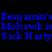 Blue pixelated text reads "Benjamin's Mohawk is Sick Nasty" on alternating black and red backgrounds.