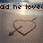 A pixelated beach scene with a heart-and-arrow drawing in the sand, overlaid with text reading "did he loved maybe......." and "he ment it."