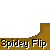 Animated sequence of a red-and-blue cartoon character performing flips on brown platforms against gray background, with repeated "Spidey Flip" text below each frame.