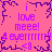 A static pixel art image with a bright pink background, purple text reading 'i love meee! 4 everrrrrr! <8', and dark purple decorative borders.
