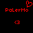 Red pixelated text and symbols on black background, two identical side-by-side layouts with heart above left layout.