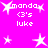 Bright pink background with white pixelated text and star shapes arranged in a pattern