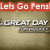 Red banner text "Lets Go Pens!" appears at top and bottom of a beige background with "GREAT DAY FOR HOCKEY" text in the center.