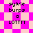 Pixelated text 'sylvie burps a LOTTIT' on a pink and white checkered background with shifting diamond patterns.