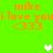 Green background with orange text reading 'mike i love youi <333' repeated in four quadrants, white and light green pixel hearts appear at center-right and bottom-right.