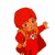 A 50x50 pixel animated buddy icon featuring a cartoon character in red attire on the left and green text "Original Icons .com" on a dark green background to the right, displayed as a contact sheet with two frames.
